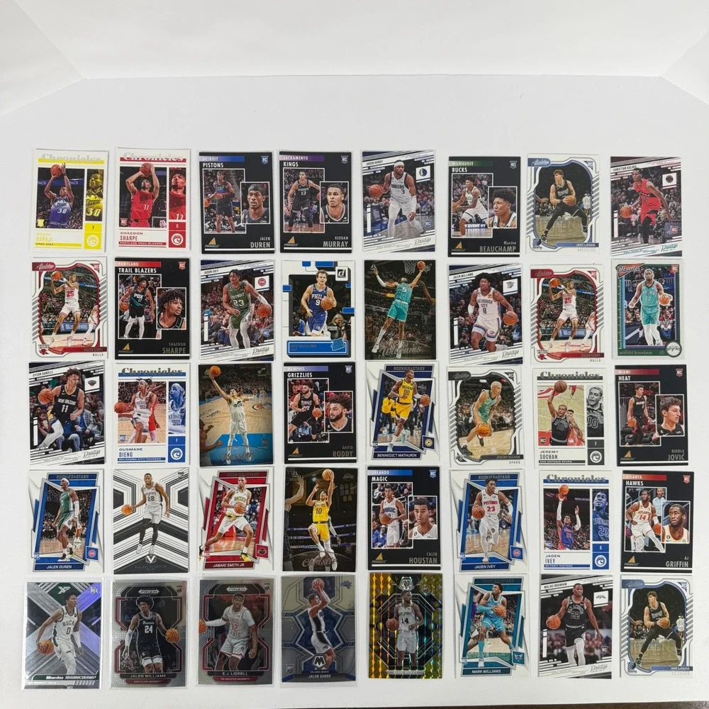 393 NBA Rookie Card Lot Panini Prizm Optic Select Mosaic Banchero Holmgren Smith